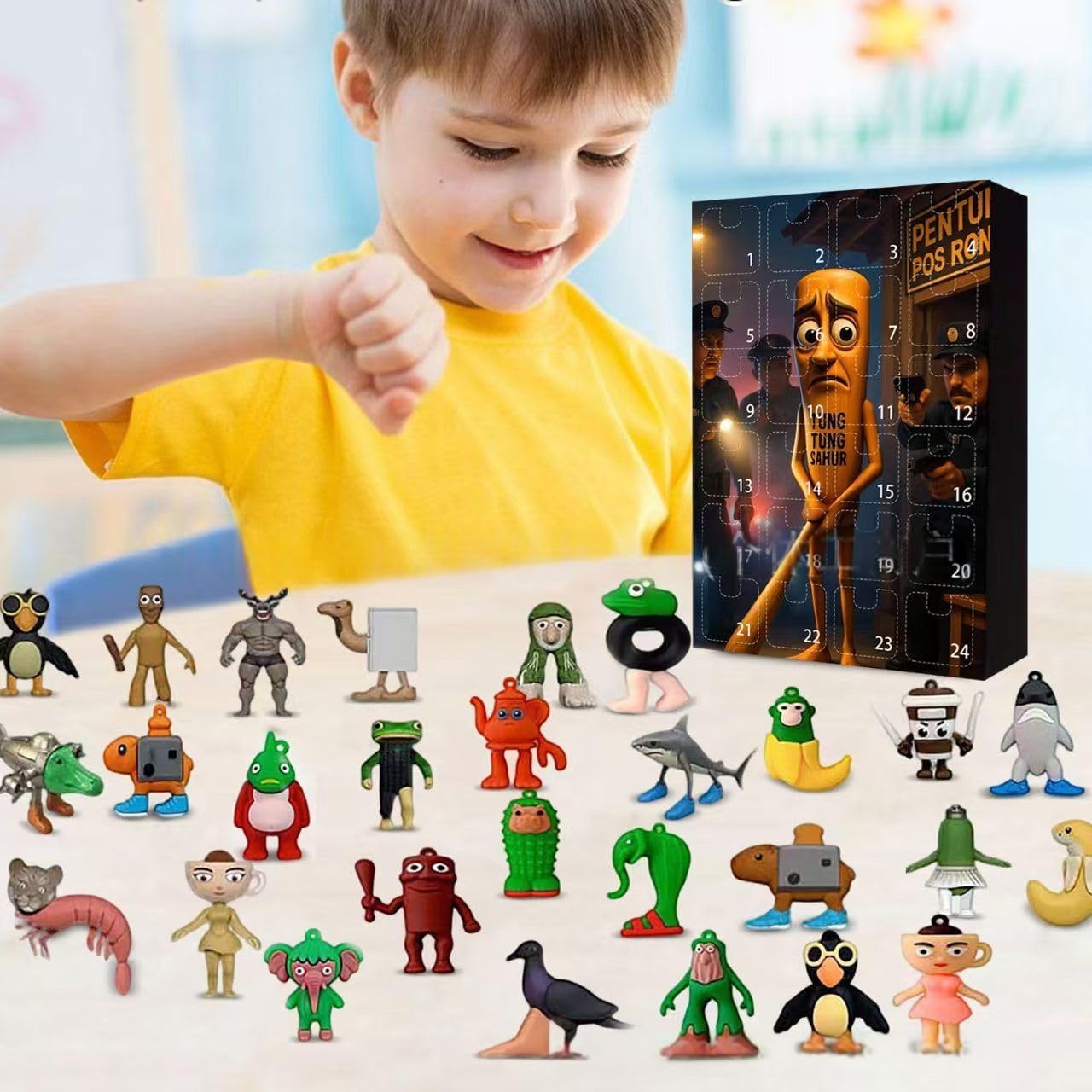 Advent Calendar 2025 Tung Tung Tung Sahur 24pcs Figure Toys Blind Box Holiday Surprise Gift Christmas Ornaments