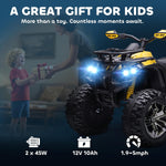 Kids 12V Ride on ATV Electric Ride on Car Battery Powered with Music Light Holiday Gift