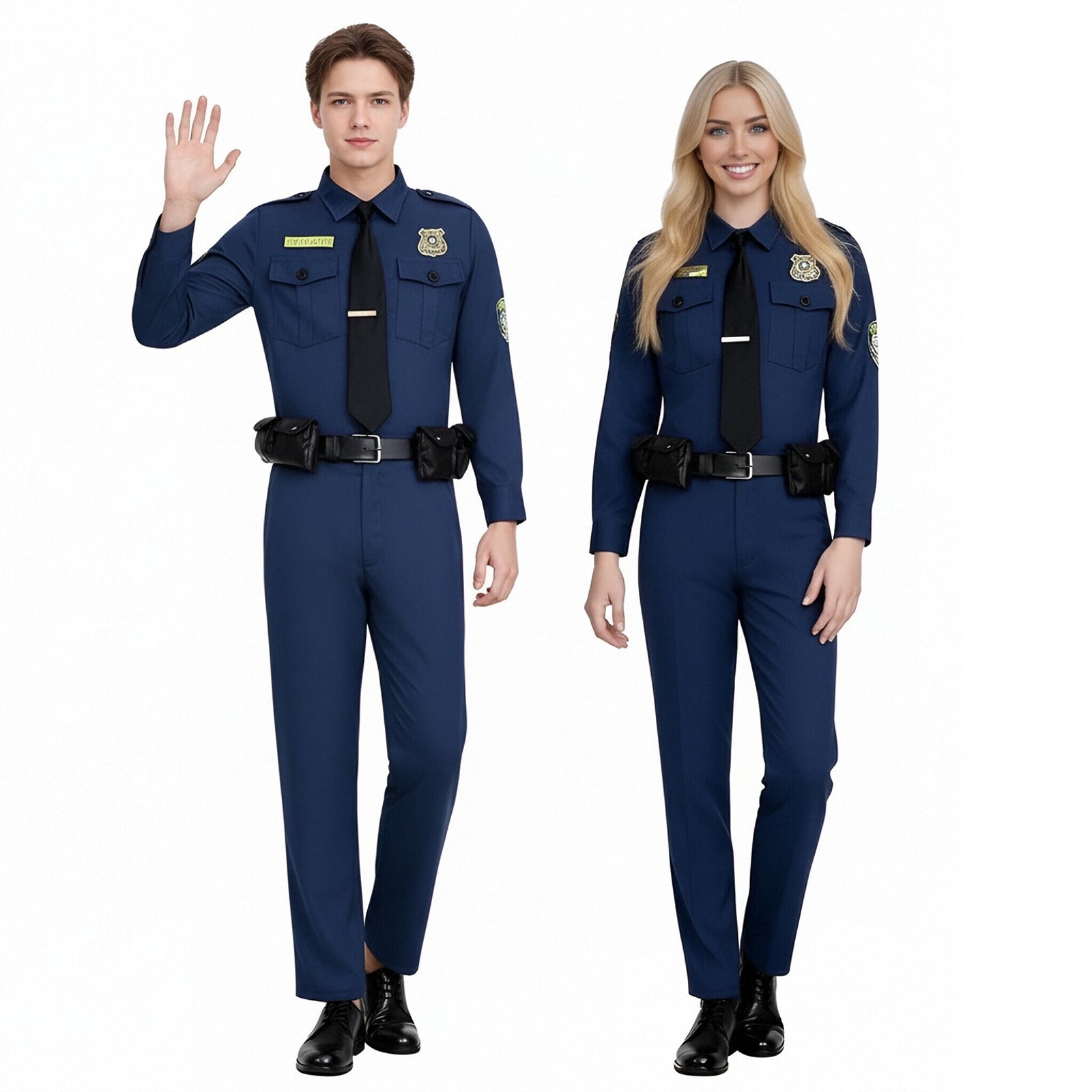 Bunny Police Uniform Unisex Navy Tops Pants Badge and Accessories for Cosplay Events