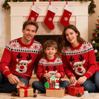 Ugly Xmas Sweater Cozy Holiday Costume with DIY Photo Frame Perfect Christmas Family Memory Kit
