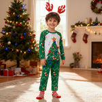 Kids Christmas Pajamas with Socks and Headband Xmas Holiday Outfit for Boys Girls
