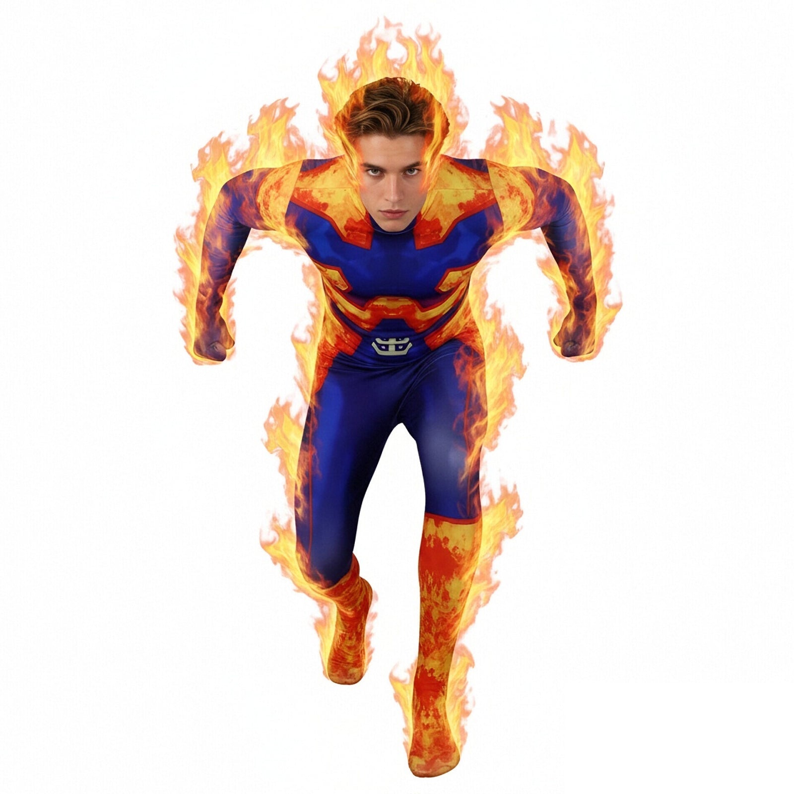 Kids Adults Endeavor Cosplay Costume Flame Hero Jumpsuit for Dress Up and Halloween