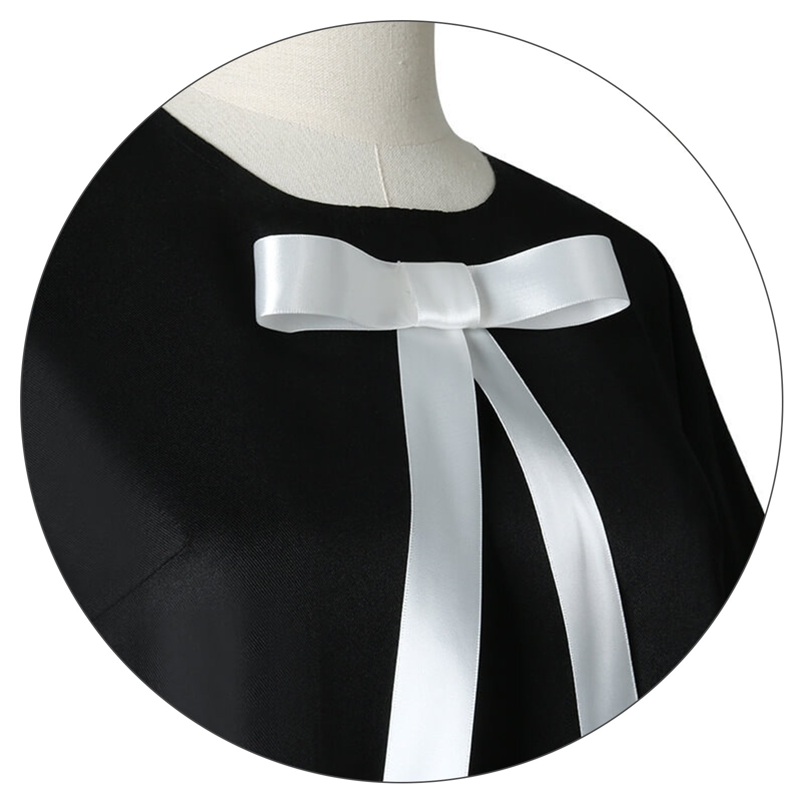 Anya Cosplay Costume Black Homewear Dress with Hair Accessories