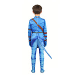 Jake Sully Cosplay Outfit Blue/Brown Full Zentai Bodysuit Na'vi Costume