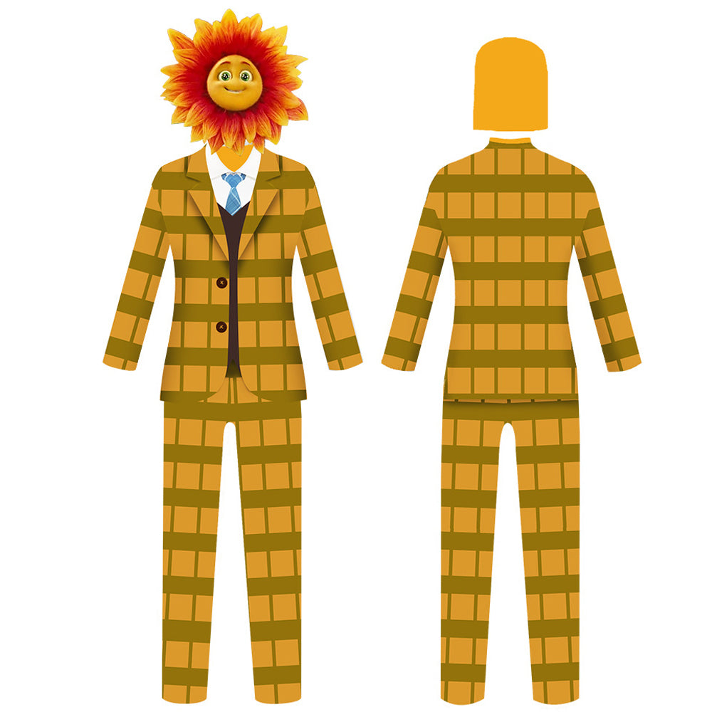 Kids 2024 If Movie Sonny Flower Costume Sunflower Jumpsuit with Helmet Ifs Outfit for Cosplay Party