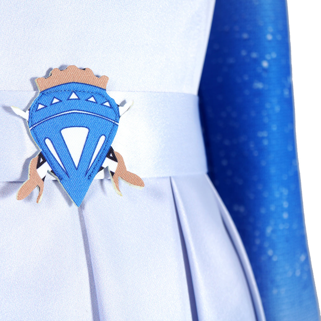 Chloe Charming Costume Descendents Blue Princess Skirt with Jacket and Accessories for Kids Adults Halloween Party