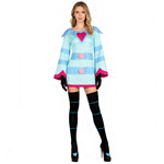 Lady Fizzarolli Costume Fizz Blue Dress with Gloves and Stockings Party Cosplay Halloween Costume