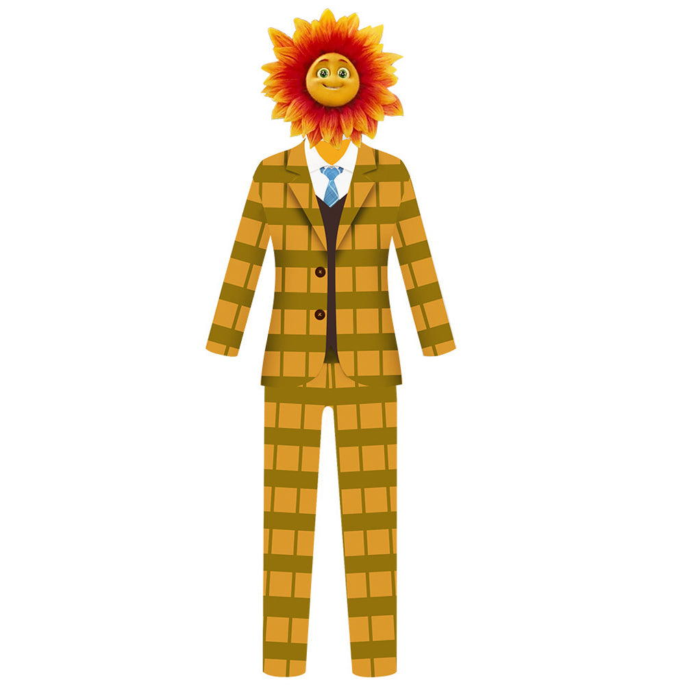 Kids 2024 If Movie Sonny Flower Costume Sunflower Jumpsuit with Helmet Ifs Outfit for Cosplay Party