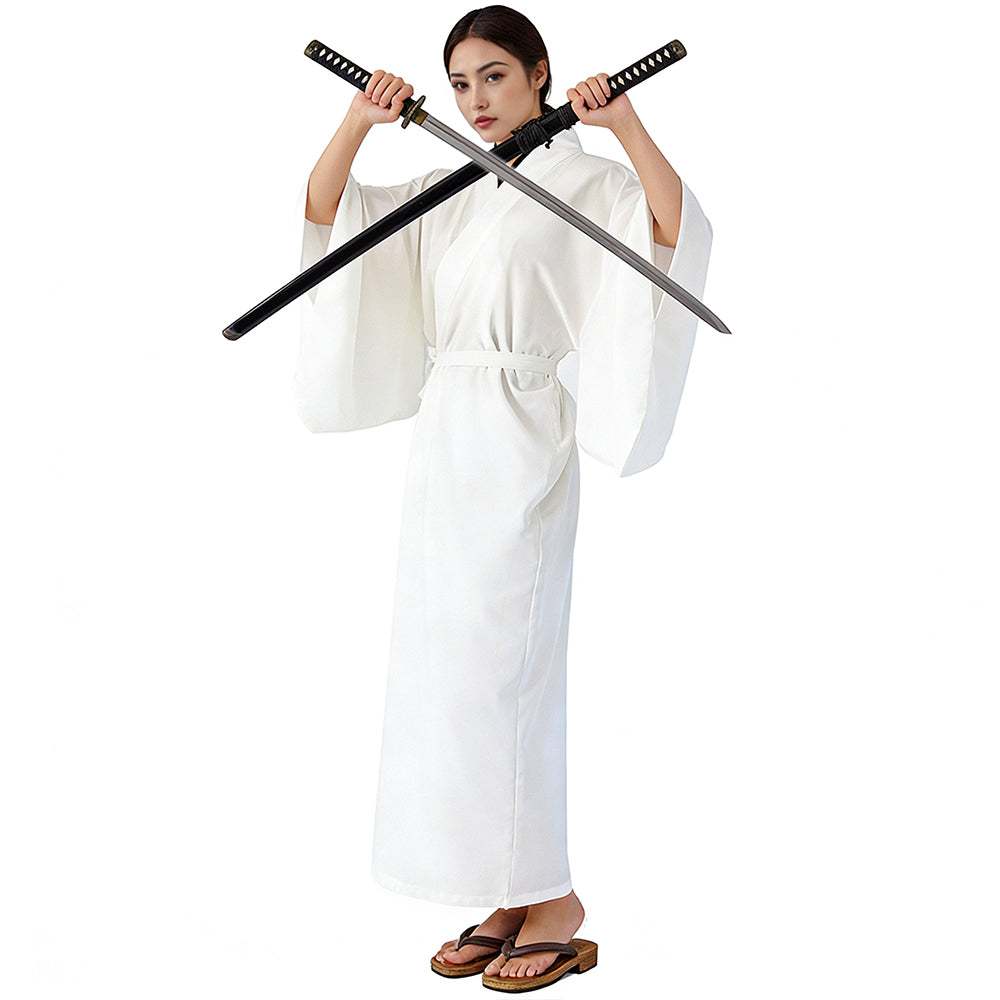 Adult Ishii Cosplay Costume The Killer White Kimono Snow Garden Duel Outfit