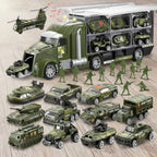 Kids Construction Truck Set Push and Go Cars Transporter Truck with Sounds and Light