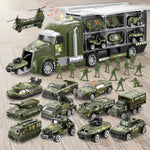 Kids Construction Truck Set Push and Go Cars Transporter Truck with Sounds and Light