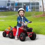 Kids Ride On ATV with Trailer 6V Electric Ride On Car Electric Car with Music