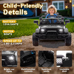 24V Kids Ride on Car 2 Seats Adjustable Speed Truck with Remote Control Light Music