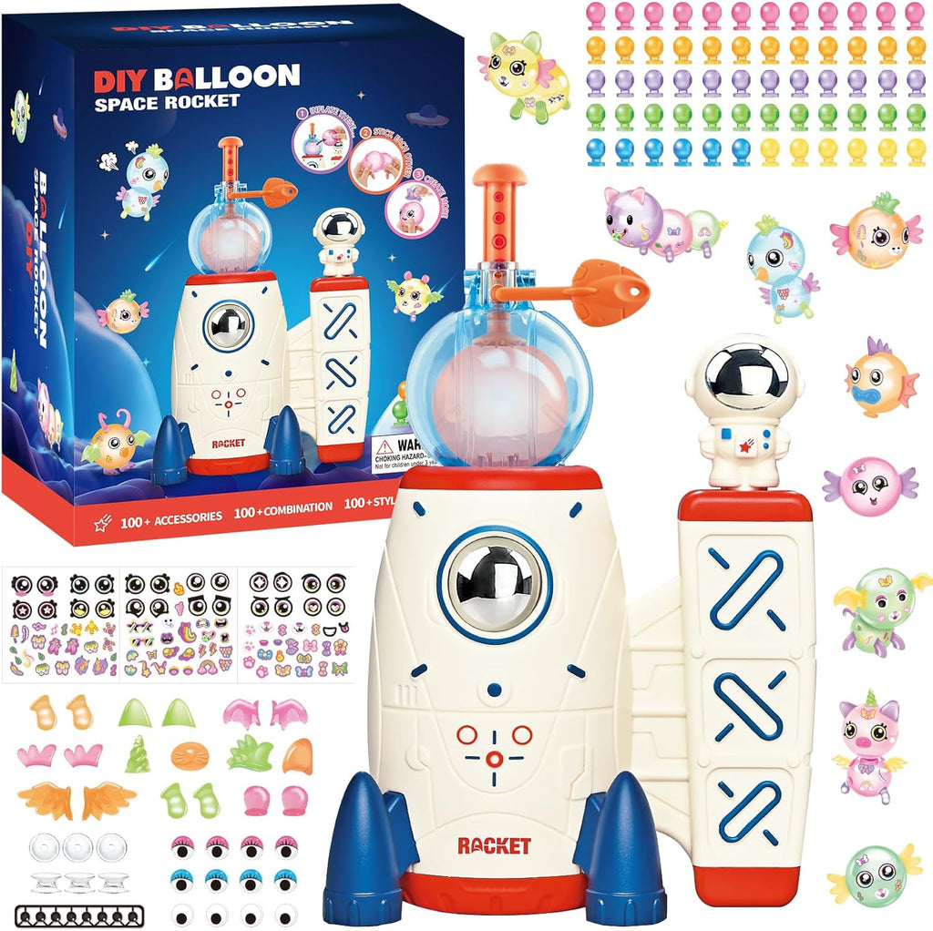 Kids 230pcs Space Magic Balloon Set Cute DIY Sticker Decorated Balloons Toy with Pump