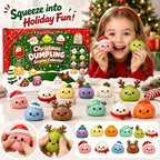 Christmas Advent Calendar 2026 Dumpling Squishies 24Pcs Cute Squeeze Fidget Toys Christmas Countdown Gift Set for Kids and Adults