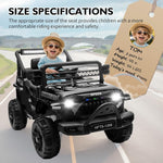 24V Kids Ride on Car 2 Seats Adjustable Speed Truck with Remote Control Light Music