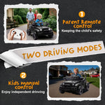 24V Kids Ride on Car 2 Seats Adjustable Speed Truck with Remote Control Light Music