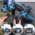 Kids 2.4G RC Stunt Car 360° Rotating Flips 4WD Spray RC Drift Car Climbing Car with Light Holiday Toys