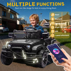 24V Kids Ride on Car 2 Seats Adjustable Speed Truck with Remote Control Light Music