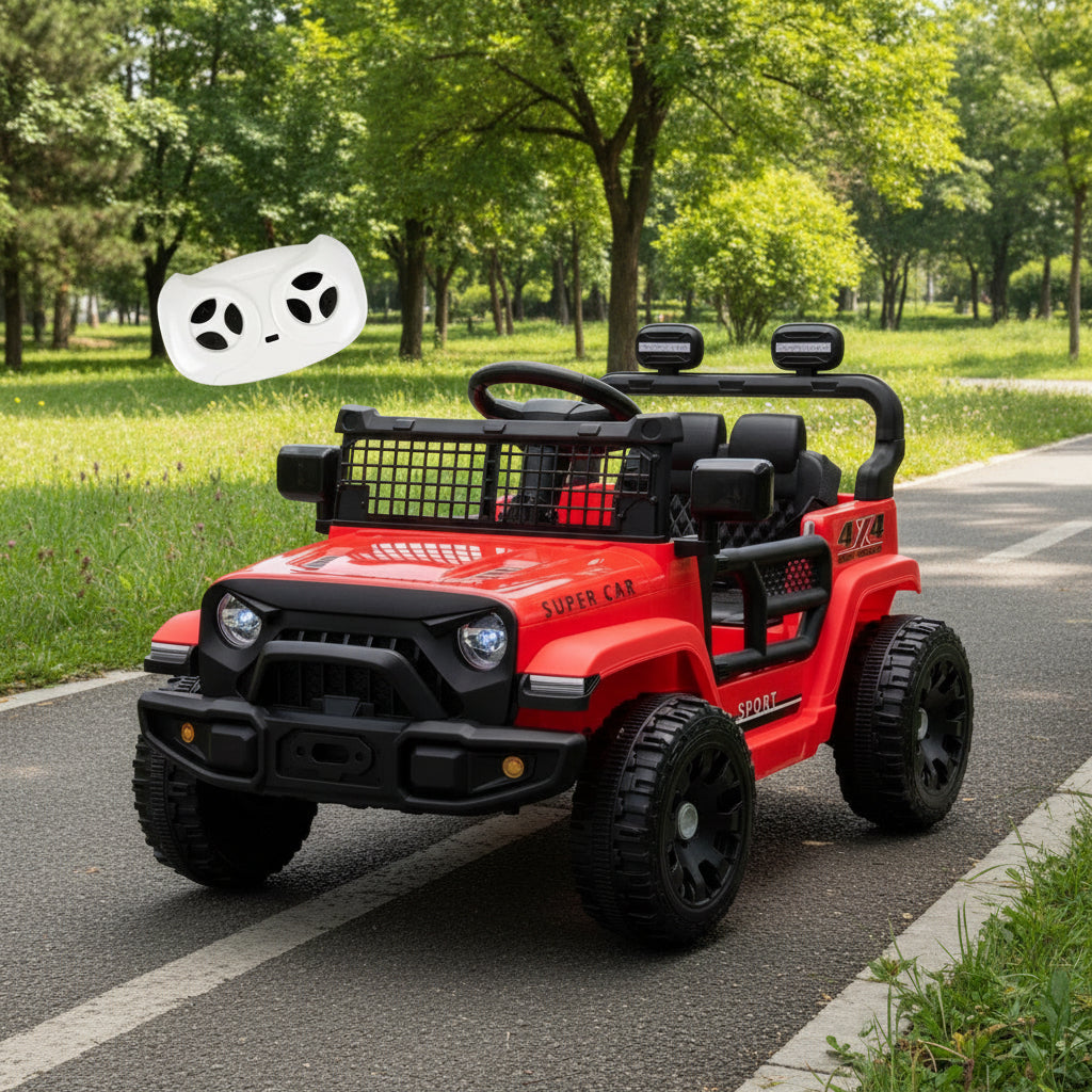 24V Kids Ride on Car 2 Seats Adjustable Speed Truck with Remote Control Light Music