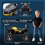 Kids 12V Ride on ATV Electric Ride on Car Battery Powered with Music Light Holiday Gift