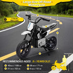24V Kids Electric Dirt Bike Battery Powered Motorcycle 200W Ride On Car with Light Music