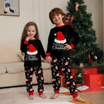 Family Xmas Matching Pajamas Black Holiday Sleepwear Set Cute Christmas Jammies