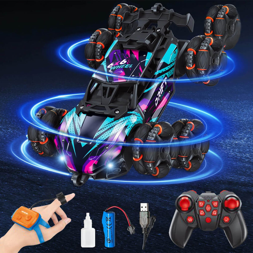 8WD Remote Control Car 2.4G Drift Stunt RC Car Double-Sided Climbing Car With Spray & Light