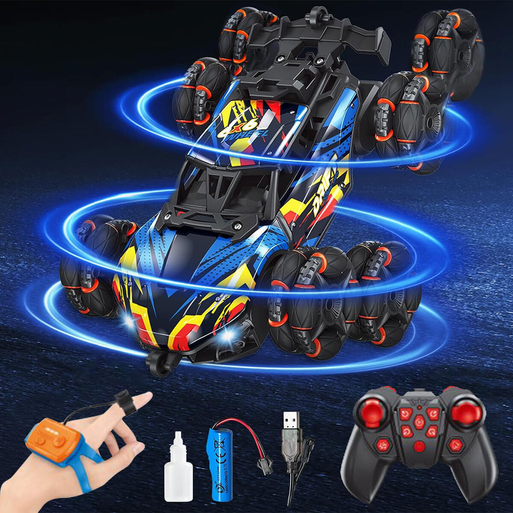 8WD Remote Control Car 2.4G Drift Stunt RC Car Double-Sided Climbing Car With Spray & Light