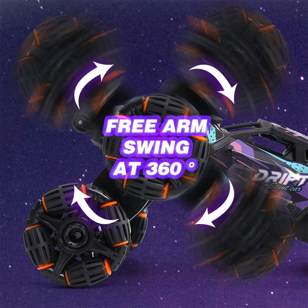 8WD Remote Control Car 2.4G Drift Stunt RC Car Double-Sided Climbing Car With Spray & Light