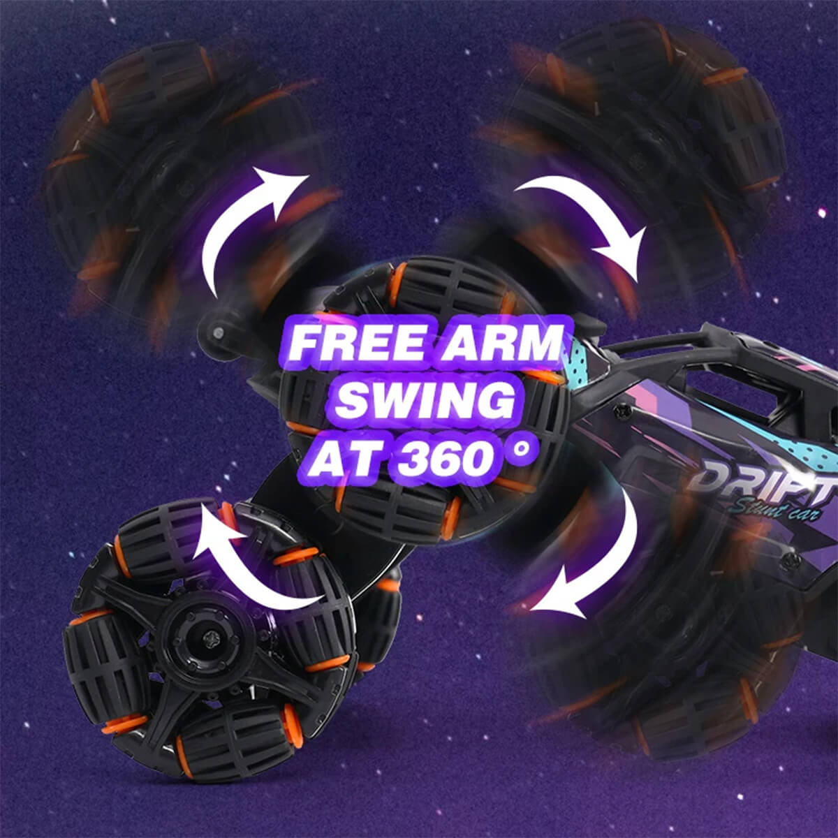 8WD Remote Control Car 2.4G Drift Stunt RC Car Double-Sided Climbing Car With Spray & Light