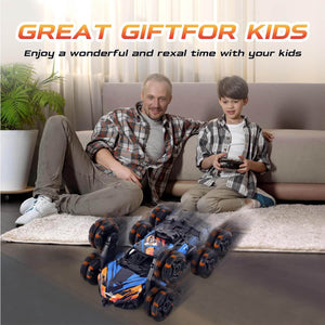 8WD Remote Control Car 2.4G Drift Stunt RC Car Double-Sided Climbing Car With Spray & Light