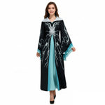 Women Witch Costume Professor Morrible Cosplay Robe with Wide Bell Sleeves