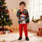 Kids Ugly Christmas Sweater Light Up Funny Pullover Xmas Costume for Boys Girls