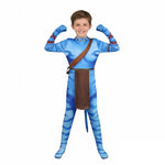 Jake Sully Cosplay Outfit Blue/Brown Full Zentai Bodysuit Na'vi Costume