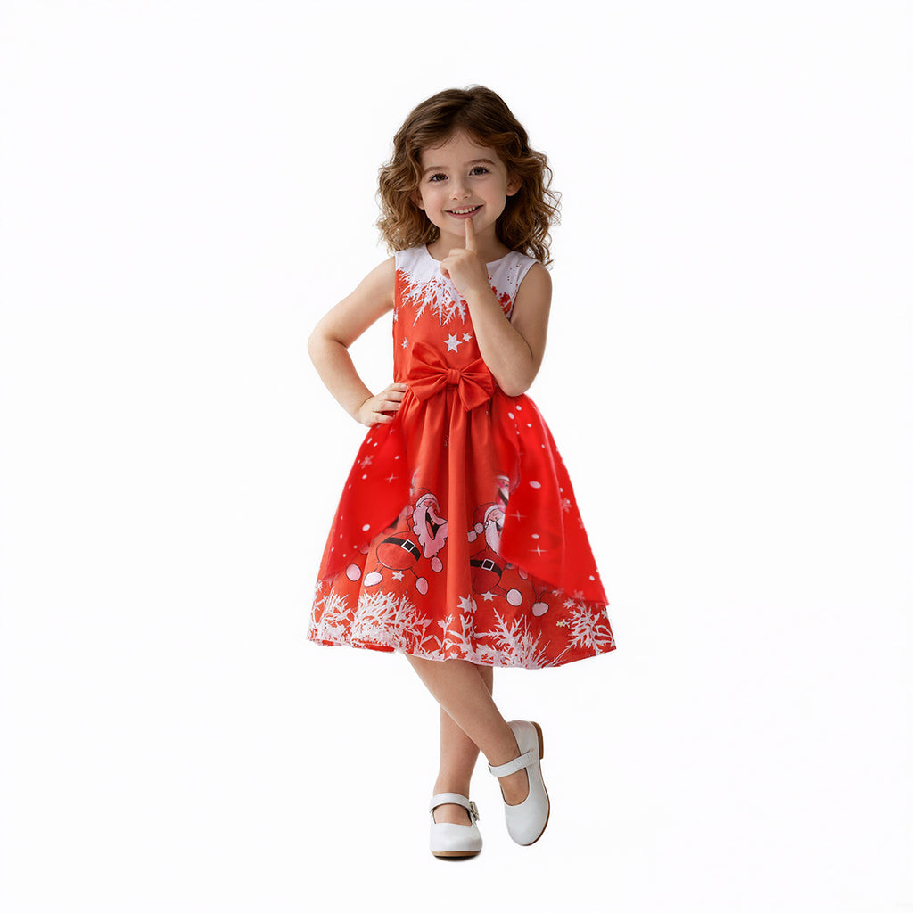 Girls Christmas Dress A Line Princess Party Dress Christmas Costume for Kids 3-8 Years