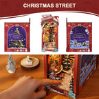 3D Wooden Puzzle Book Nook Kit DIY Miniature Dolls with LED Light Book Shelf Decoration