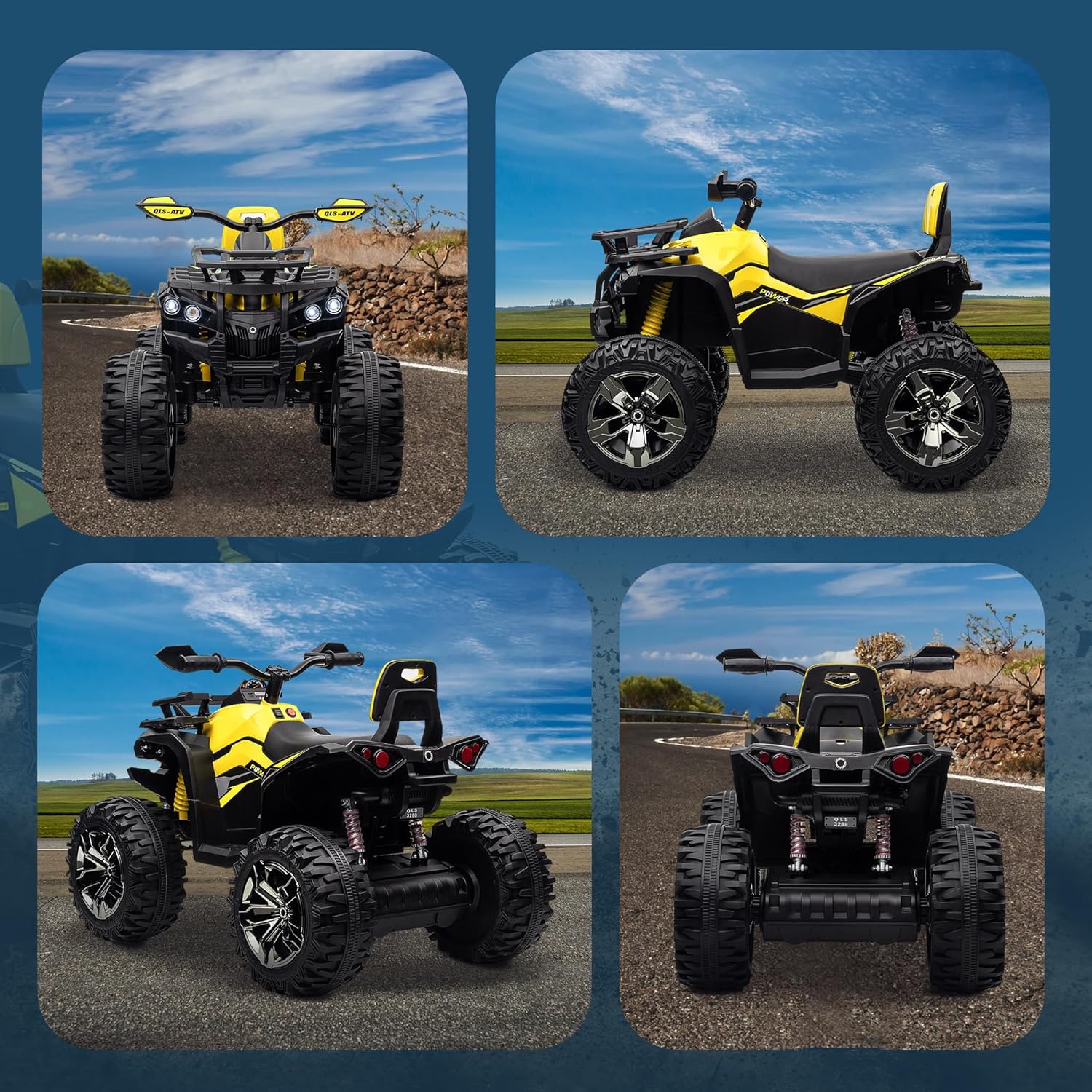 Kids 12V Ride on ATV Electric Ride on Car Battery Powered with Music Light Holiday Gift