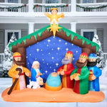 Christmas Inflatables Nativity Scene with Angels Light Inflatables Toys Set Outdoor Indoor Decoration