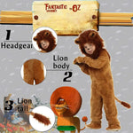 Wizard Lion Costume Kids Adults Cute Furry Outfit with Helmet Gloves and Shoe Covers