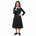 Girls Wednesday Addams Dress Wednesday Costume White Peter Pan Collar Wednesday Outfits and Wig