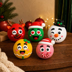 Christmas Squishy Toy 3 Pack Random Holiday Sensory Stress Balls Soft DIY Fidget Toys for Stocking Stuffers and Gifts
