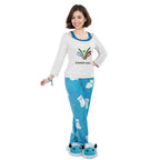 Adult OW Mei Ling Zhou Pajama White Sweatshirt and Blue Pants Suit for Daily Wear
