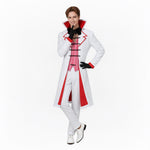 Adult Lucifer Cosplay Costume Mens Fancy Lucifer Morningstar Outfit with Gloves White Hat for Dress Up Party