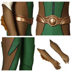 Lord of the Seven Seas Costume Adults Superhero Jumpsuit Gloves and Belt Suit