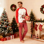 Family Christmas Pajamas Red Matching Sleepwear Holiday Pjs Set for Kids Adults