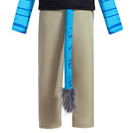 Kids Jake Sully Costume Halloween Cosplay Outfit Top Pants Tail and Shirt 4pcs Suit