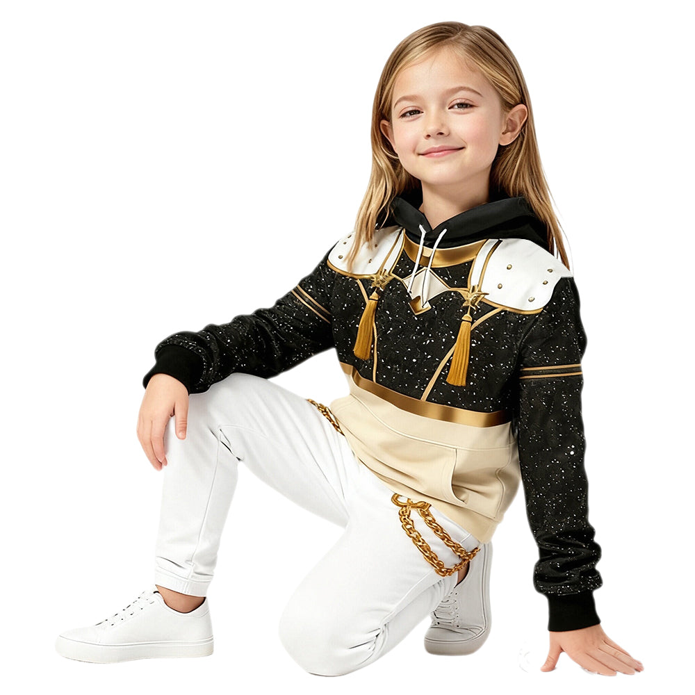 Pop Idol Costume Kids Adults Hoodie and Sweatpants Set Causal Tracksuit for Daily Wear