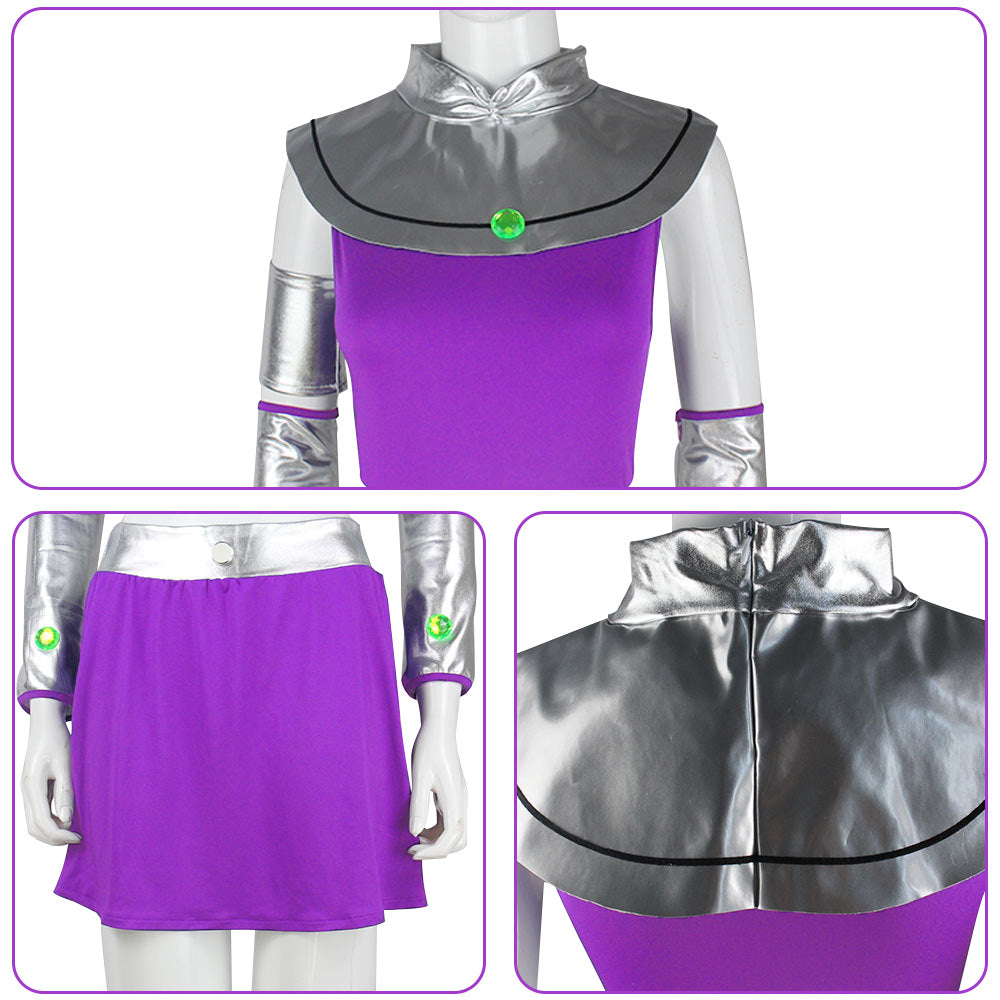 TTG Cartoon Women Alien Costume Princess Cosplay Outfit Miss Sunshine Halloween Party Suit