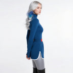 Addison Zombies Costume Blue Cut-out Top and Shorts Addison Cheerleader Cosplay Costumes
